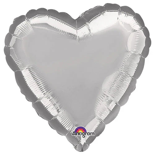 18" Heart Balloon - Silver