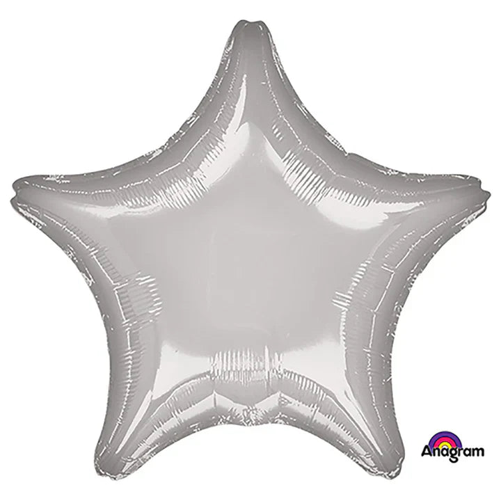 19" Star Balloon - Metallic Silver