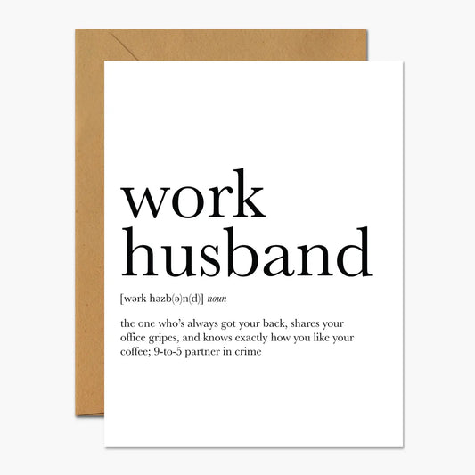 Work Husband Definition Card