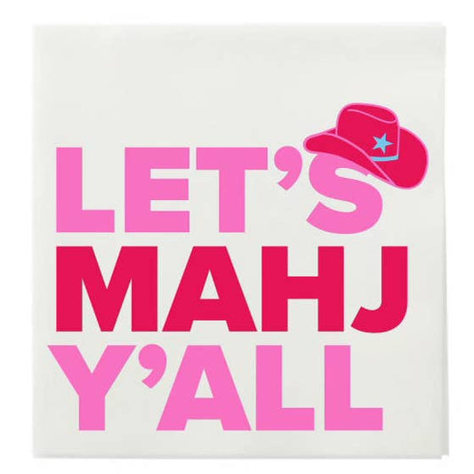 “Let’S Mahj Y’All” Cocktail Napkins