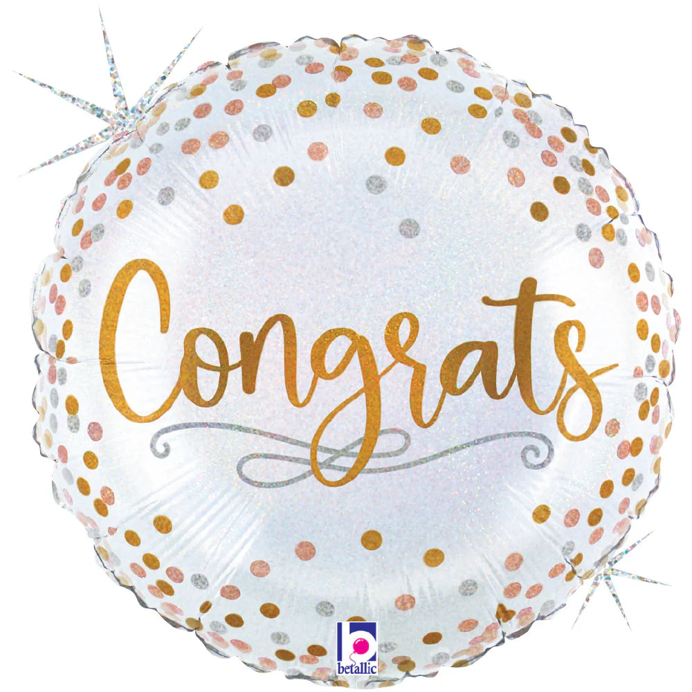 18" Congrats Confetti Balloon