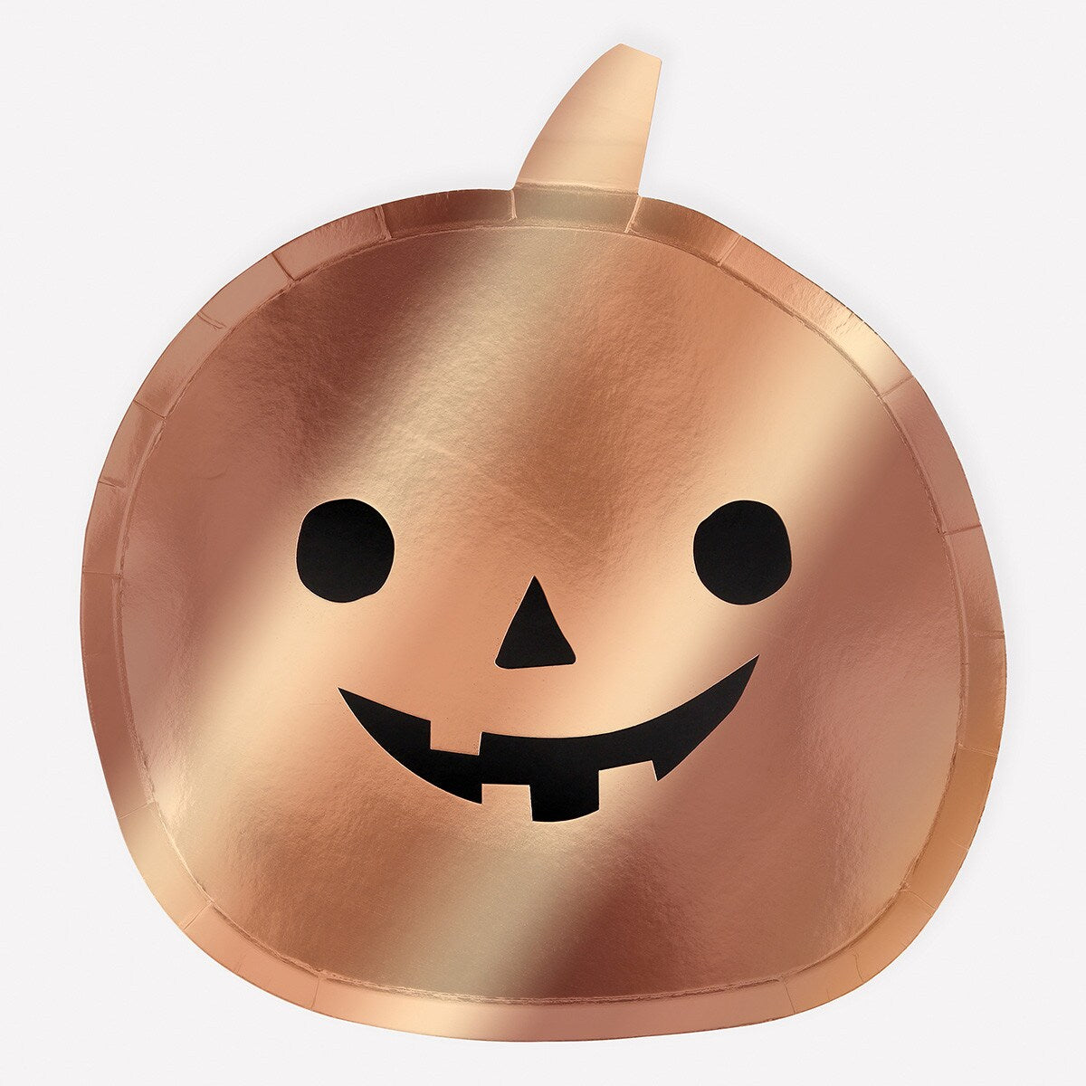 Metallic Copper Pumpkin Plates