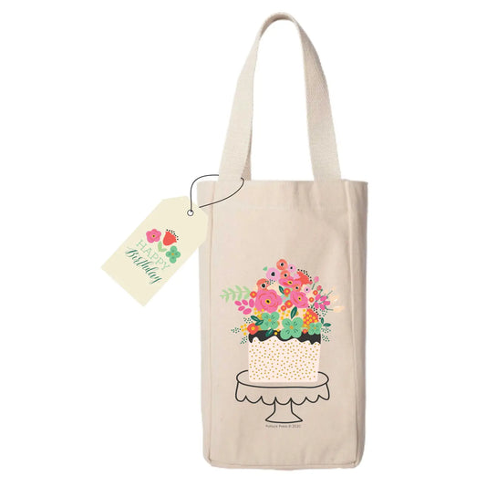 Floral Cake Wine Bag