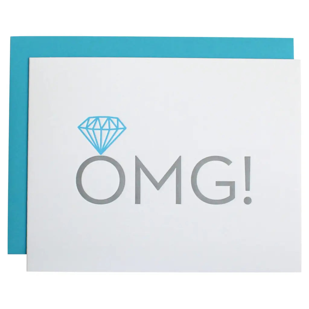 Omg! Engagement Ring Letterpress Card