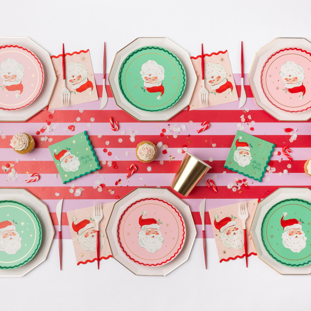 Red & Green Jolly Santa Small Napkins