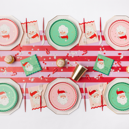 Red & Green Jolly Santa Small Napkins