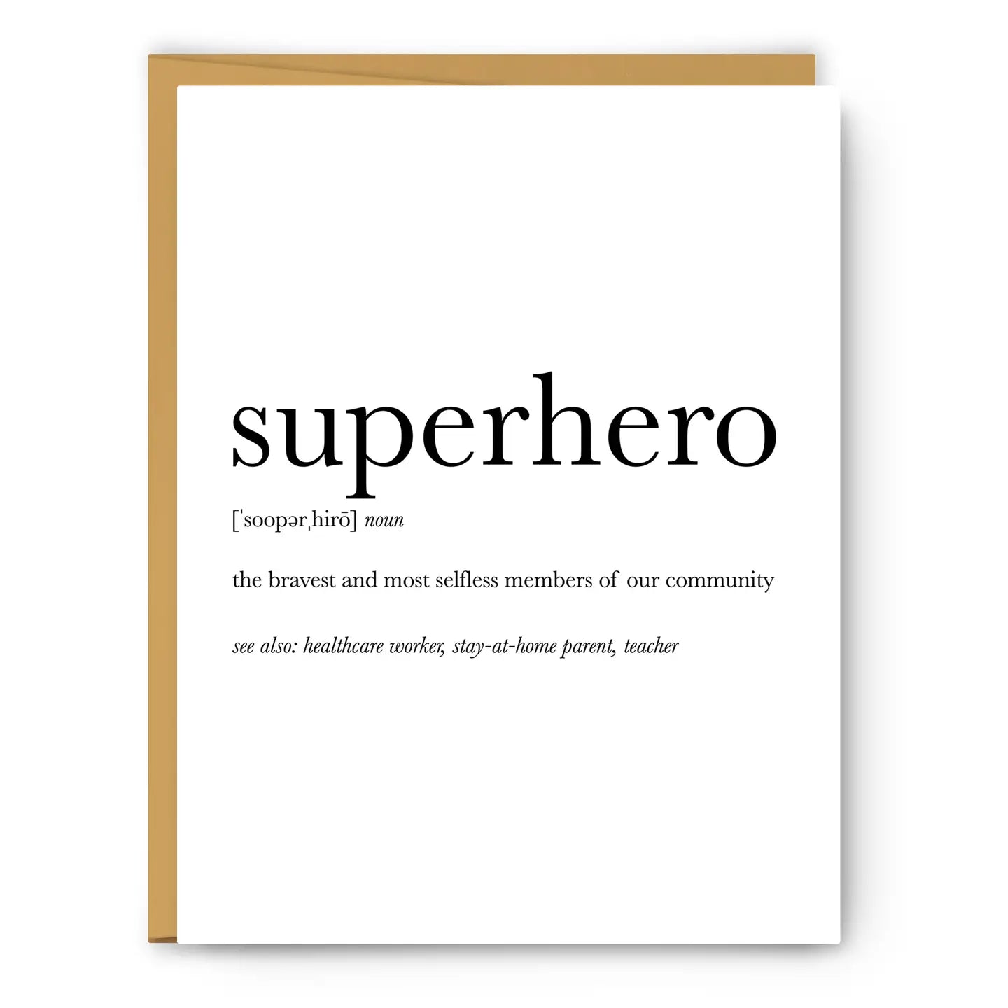 Superhero Definition - Everyday Card