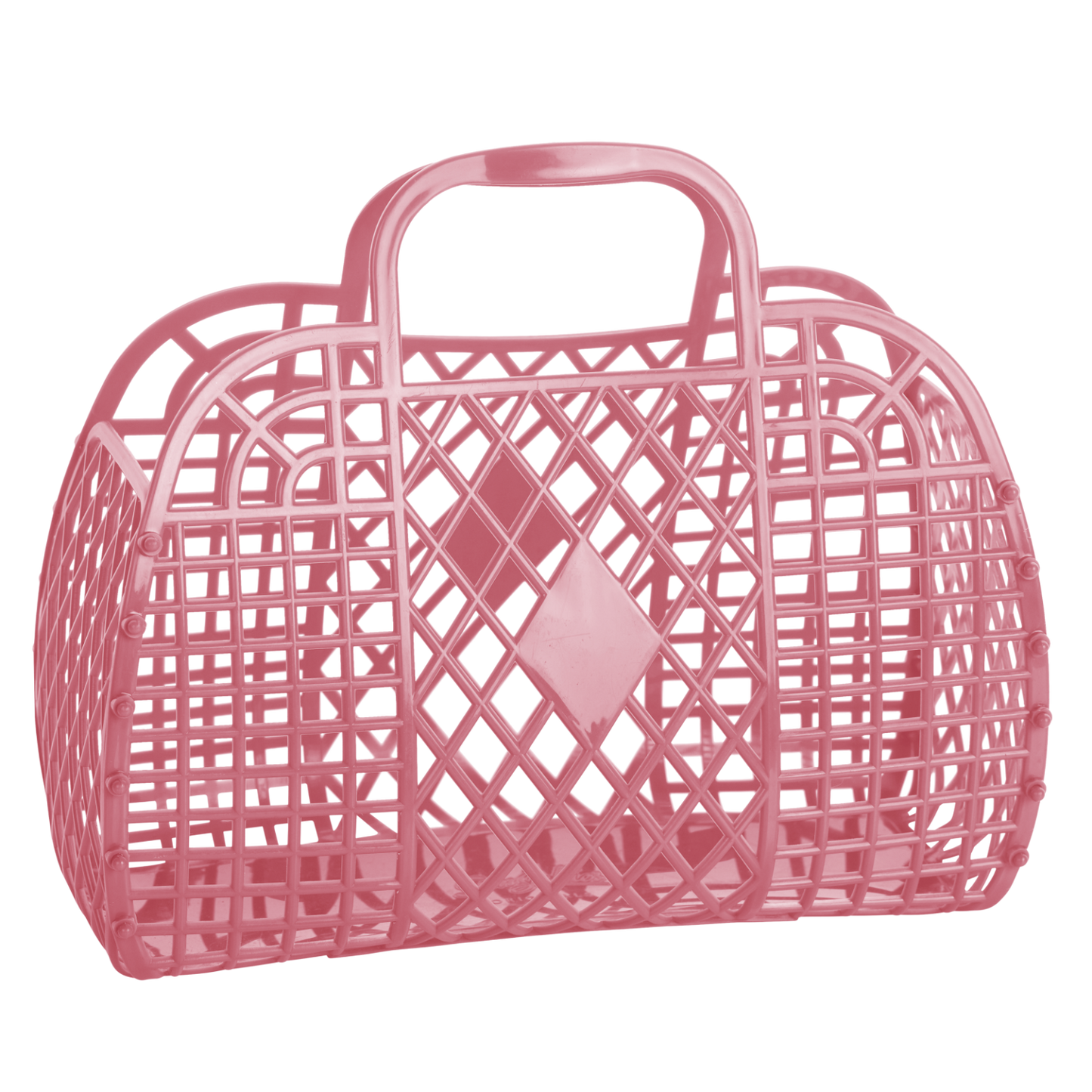 Retro Small Basket Jelly Bag - Blush Pink