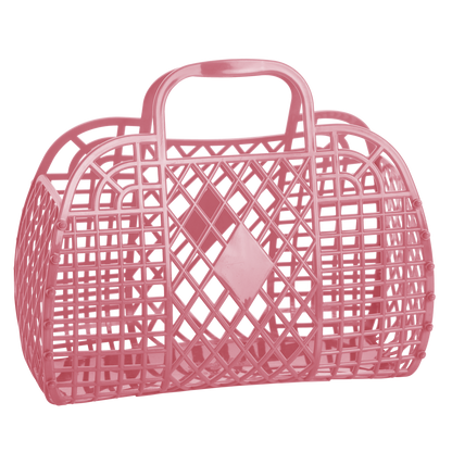 Retro Small Basket Jelly Bag - Blush Pink