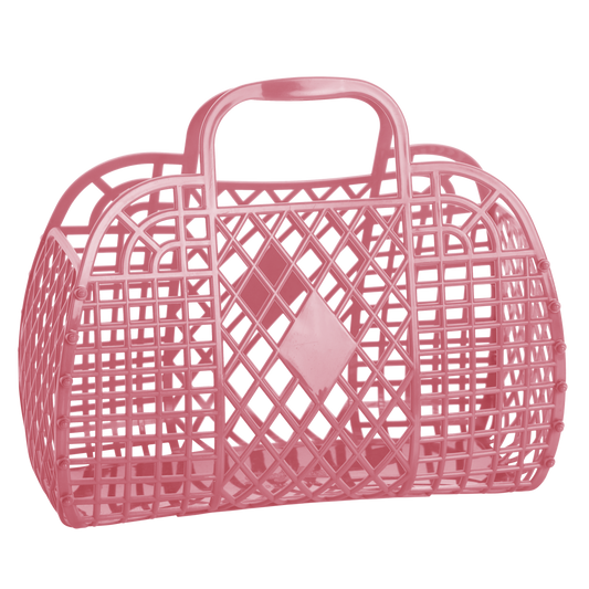 Retro Small Basket Jelly Bag - Blush Pink