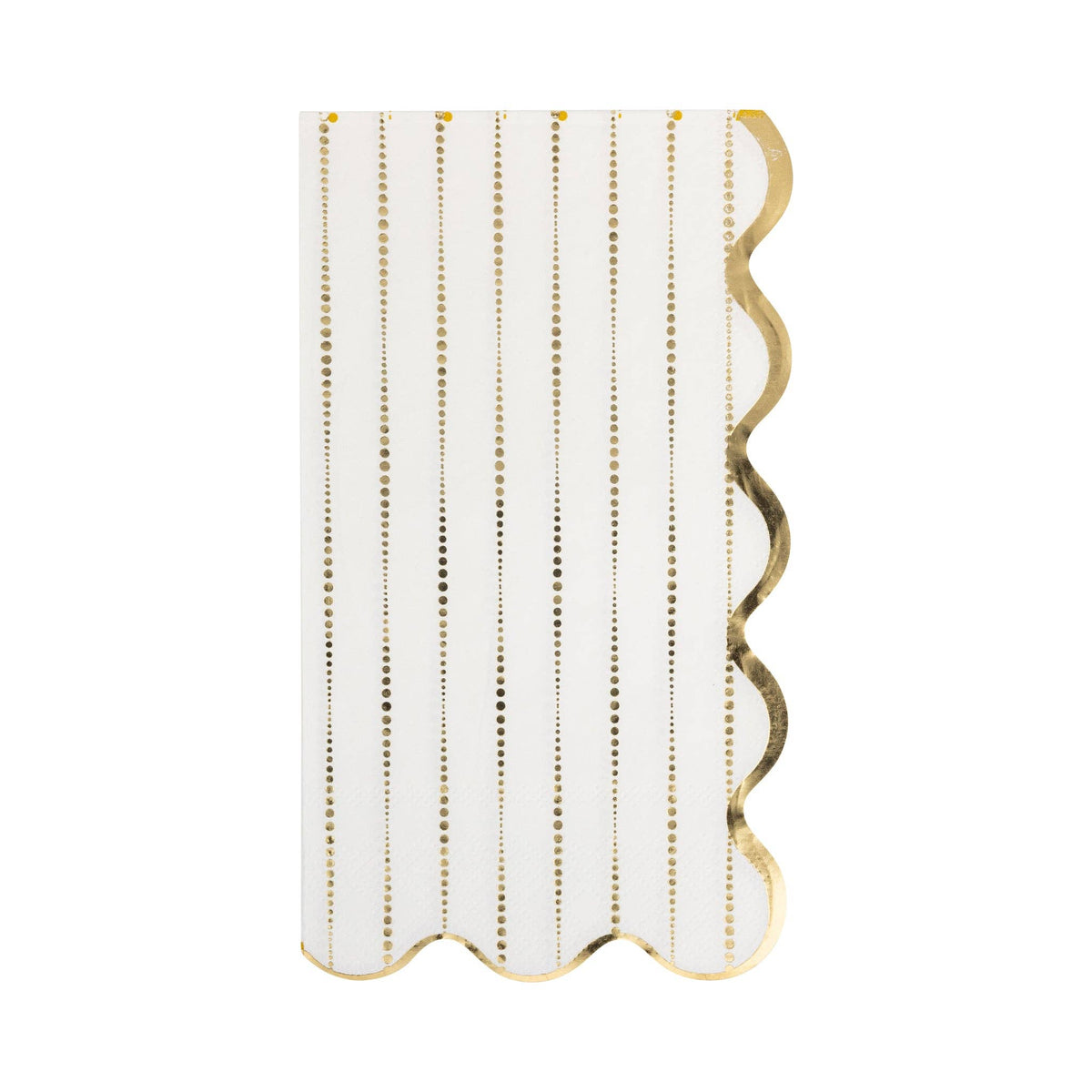 Gold Dotted Stripe Guest Napkin