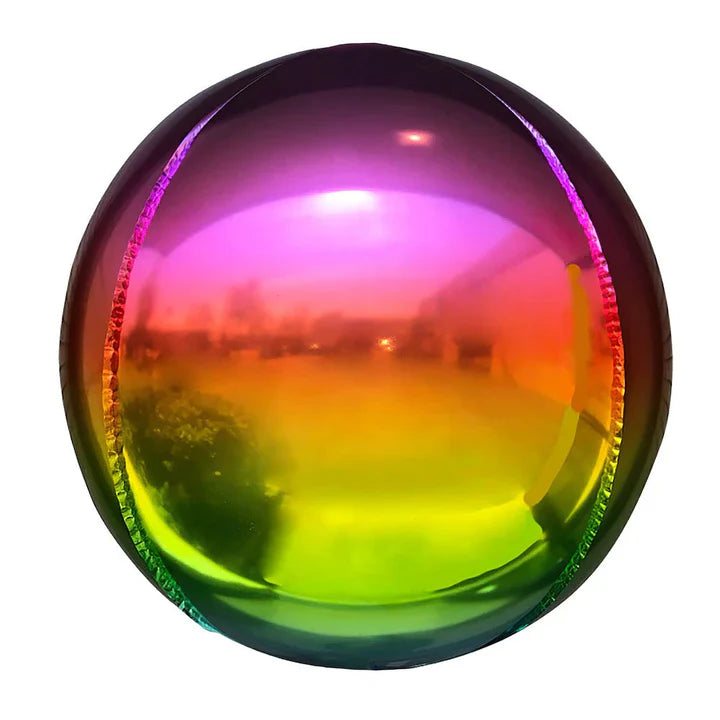 3D Spehere Metallic Rainbow Balloon