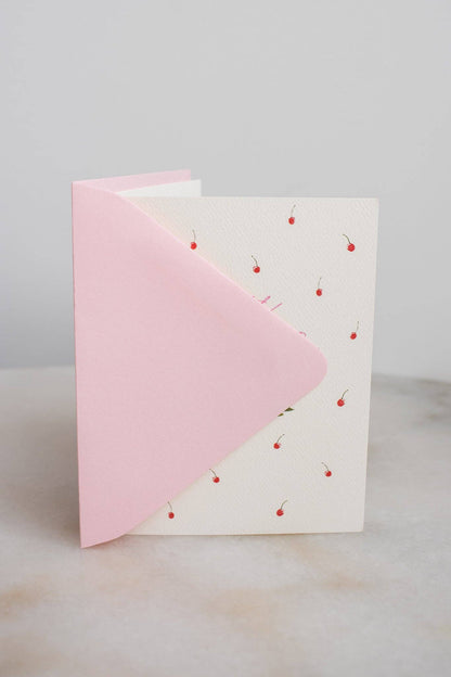 Cherry Birthday Cake Card