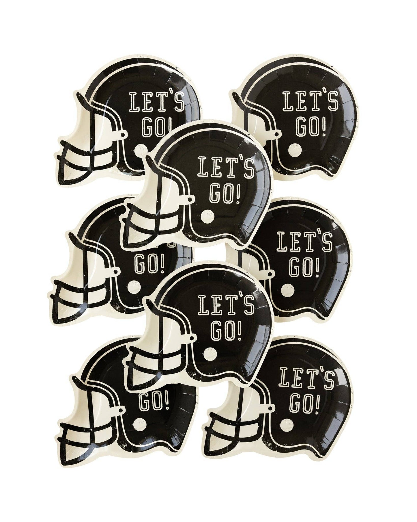 Helmet Shaped Paper "Let's Go" Plates