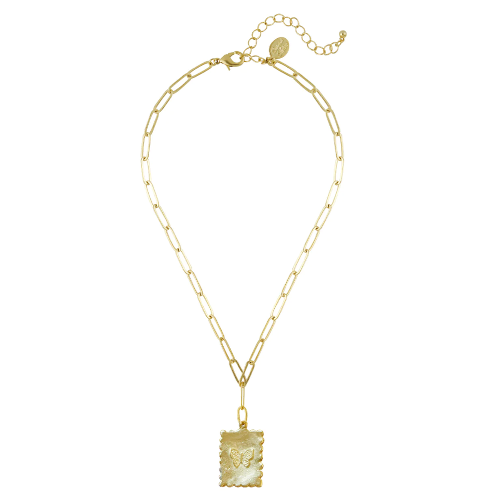 Butterfly Stamp Necklace