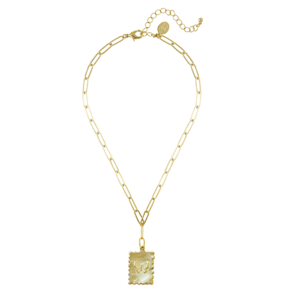 Butterfly Stamp Necklace