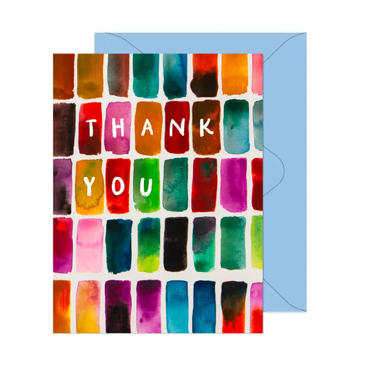 Boxed Set of 10 Watercolor Block Thank You Cards