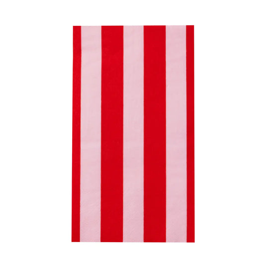 Pink & Red Cabana Stripe Guest Towels