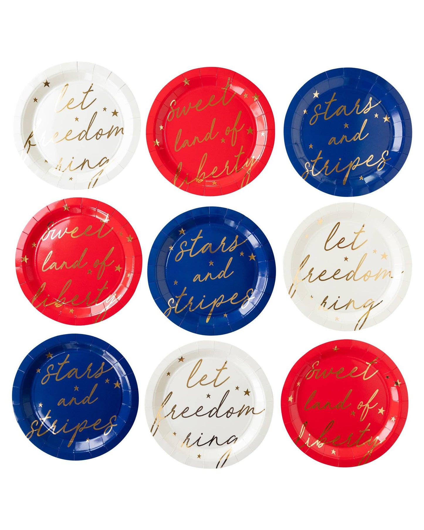 Americana Script Paper Plate Set