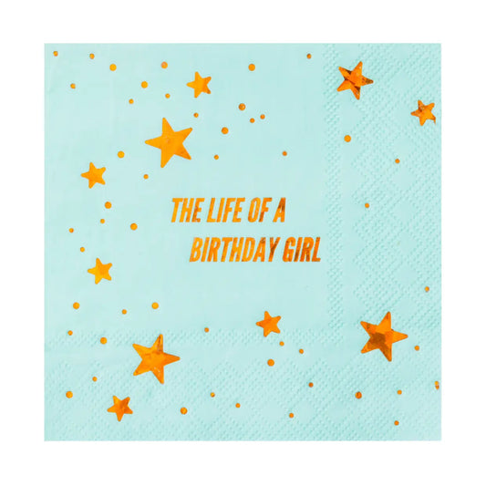 The Life of A Birthday Girl Cocktail Napkins
