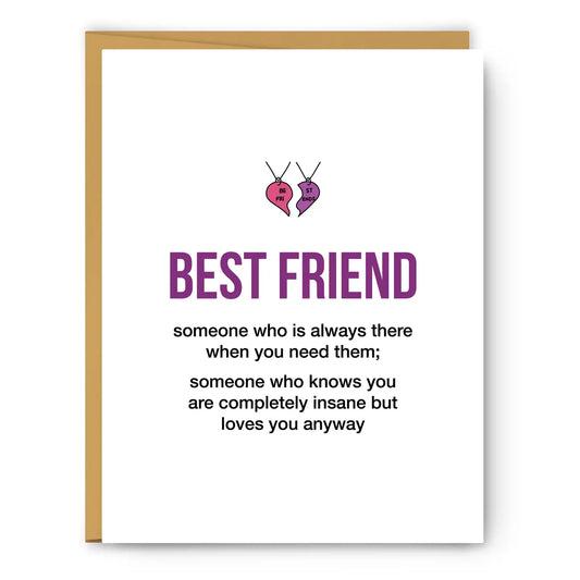 Best Friend Definition Illustration - Greeting Card