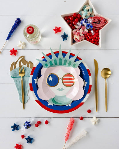Lady Liberty Sunnies Paper Plate
