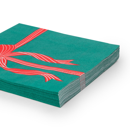 Red & Green Present Large Napkins