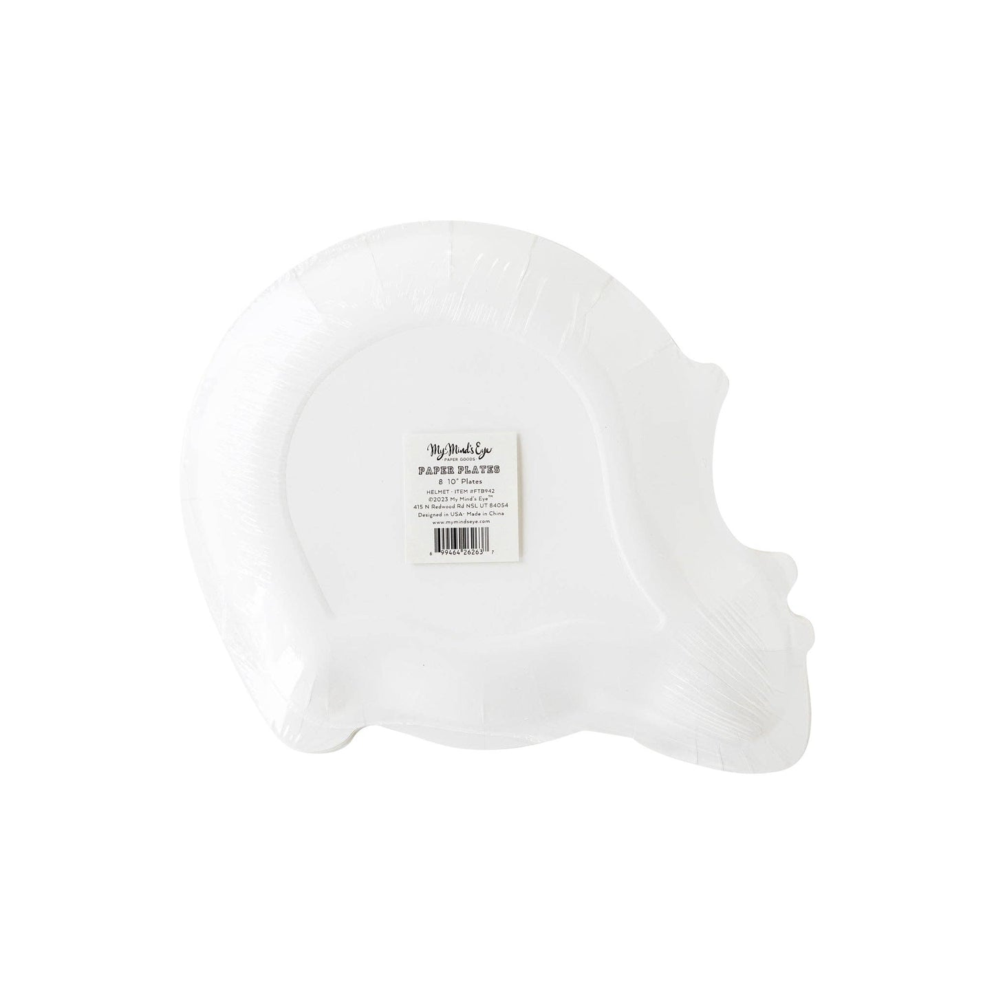 Helmet Shaped Paper "Let's Go" Plates
