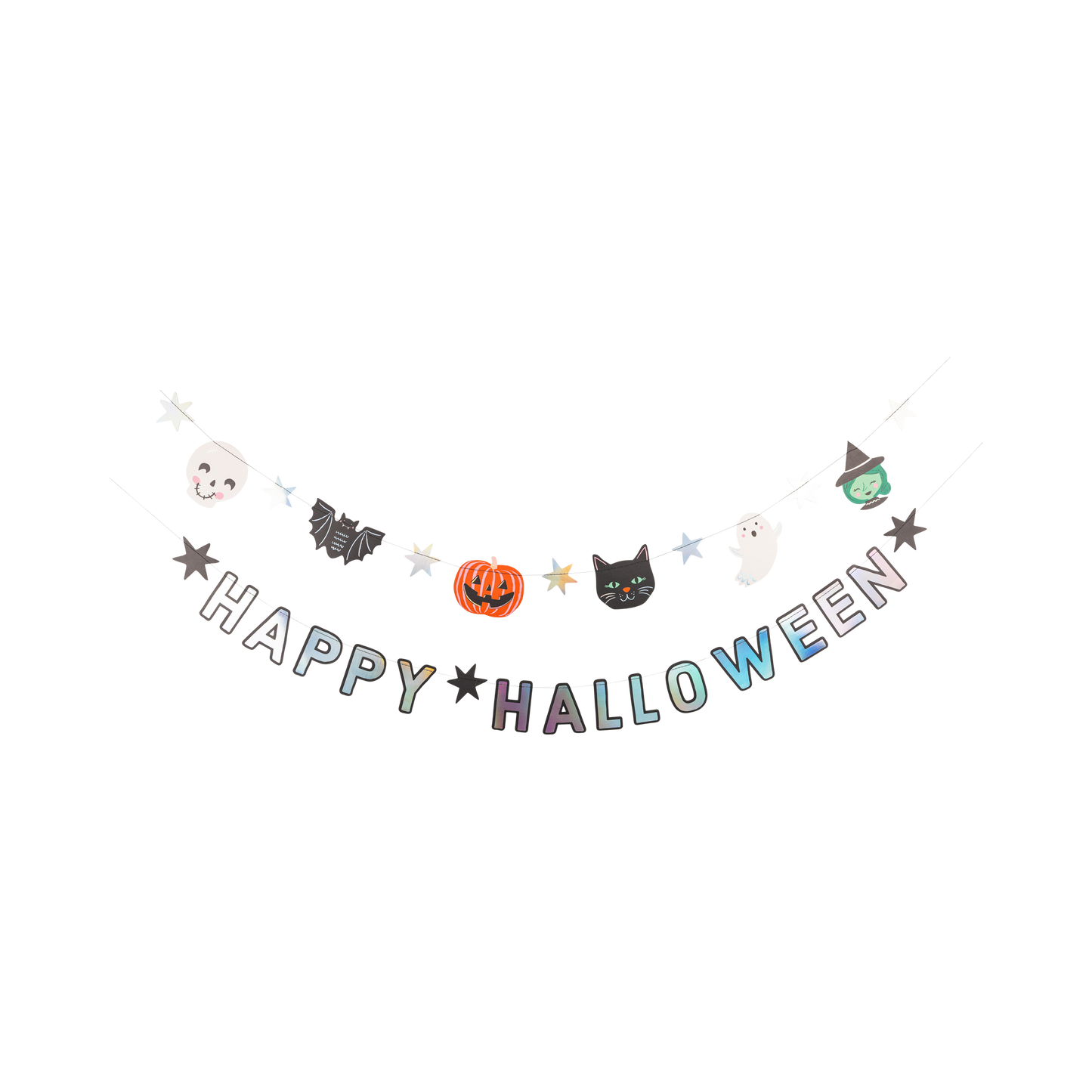 Happy Halloween Character Banner Set