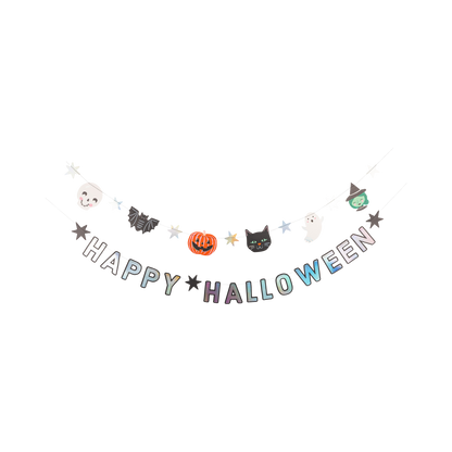 Happy Halloween Character Banner Set