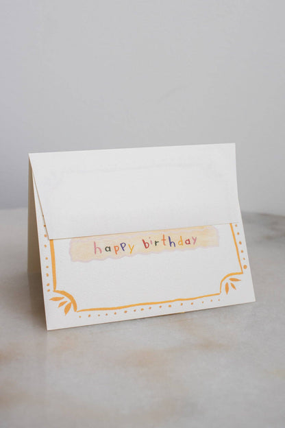 Long Cake + Candles Birthday Card