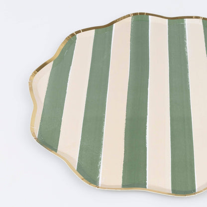 Fall Stripe Dinner Plates