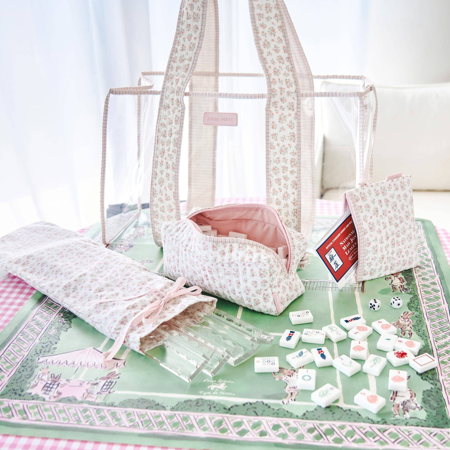 Mahjong Jelly Tote Set: Quilted Ditsy Floral