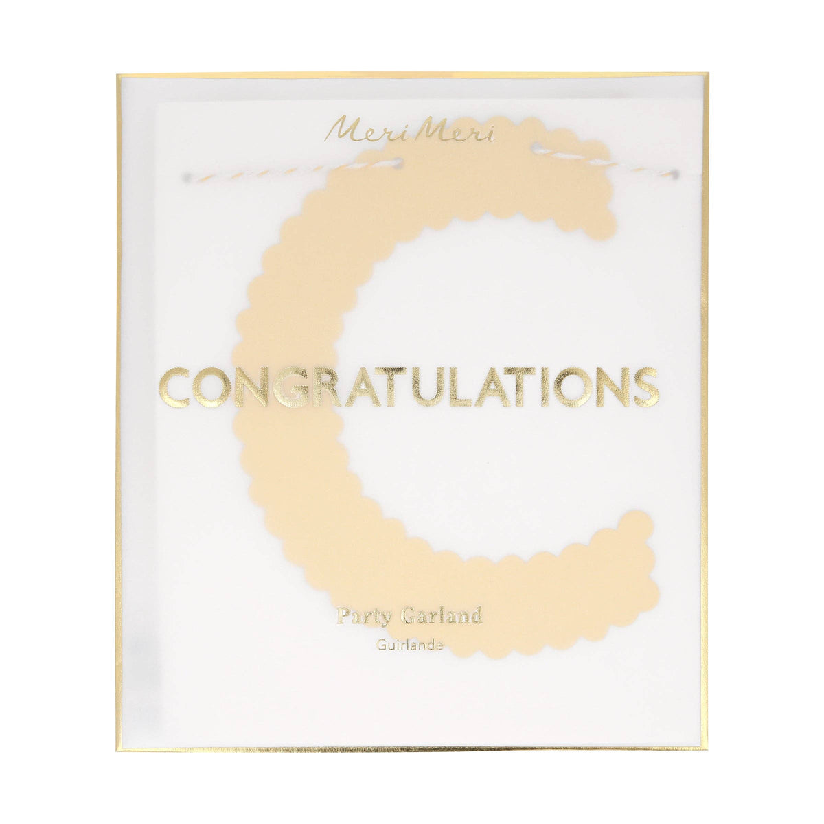 Gold Scallop Congratulations Garland
