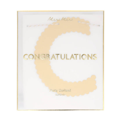 Gold Scallop Congratulations Garland