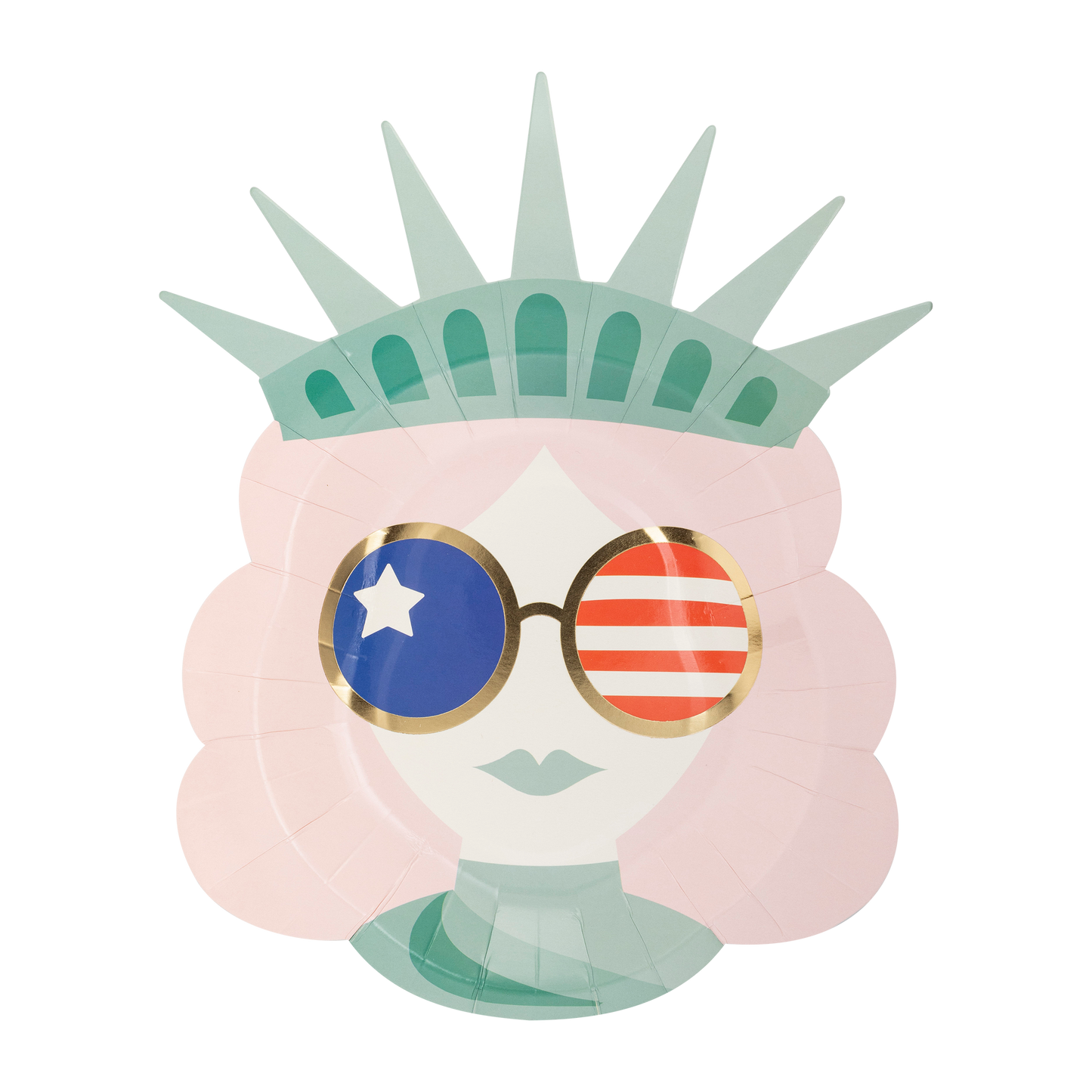 Lady Liberty Sunnies Paper Plate