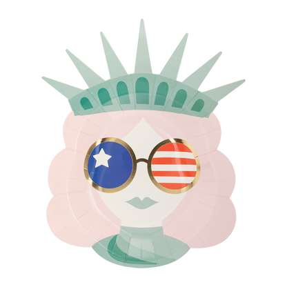 Lady Liberty Sunnies Paper Plate