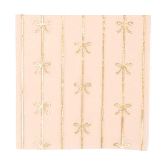 Sweet Peach Signature Bow Small Napkins