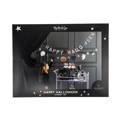 Happy Halloween Character Banner Set