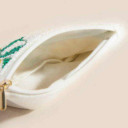 Lemon Slices Seed Beaded Coin Purse