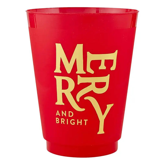 Gold Foil Frost Cups - Merry + Bright