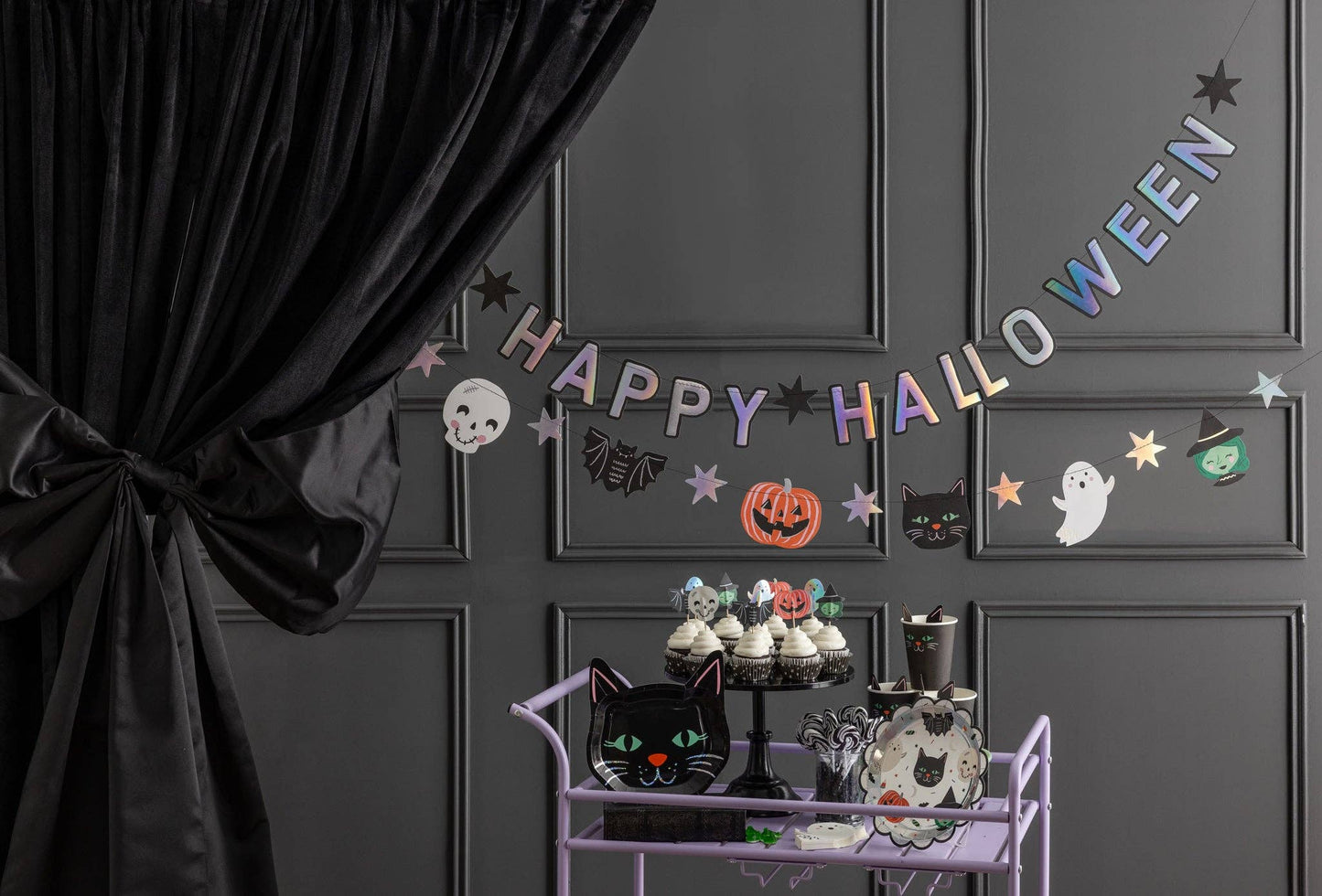 Happy Halloween Character Banner Set