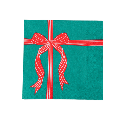 Red & Green Present Large Napkins