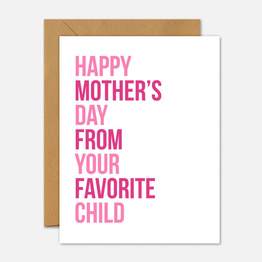 From Your Favorite Child - Mother's Day Card