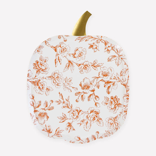 Toile Pumpkin Plates