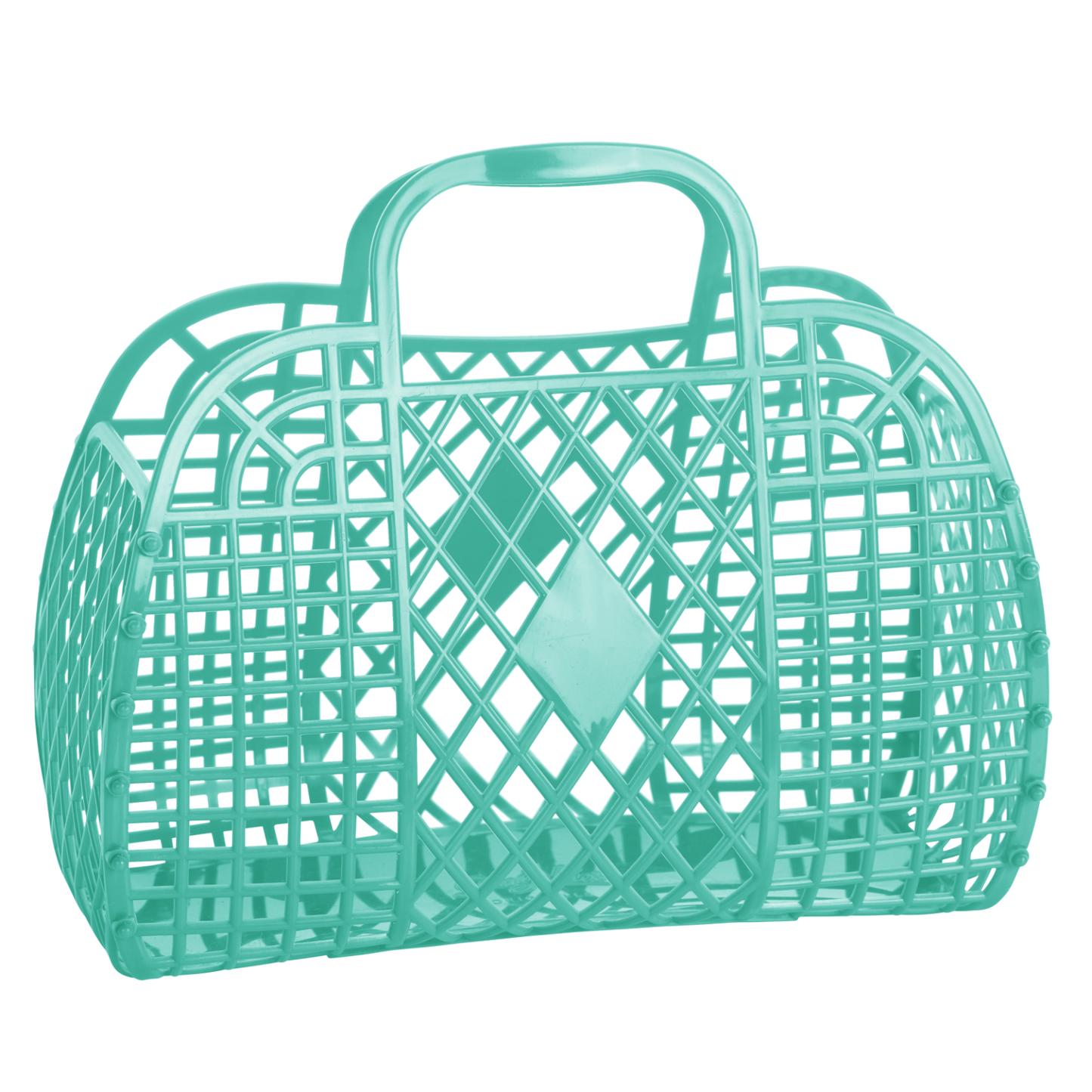 Retro Small Basket Jelly Bag - Mint Green