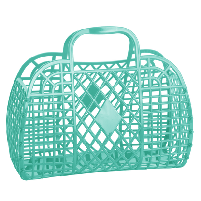 Retro Small Basket Jelly Bag - Mint Green