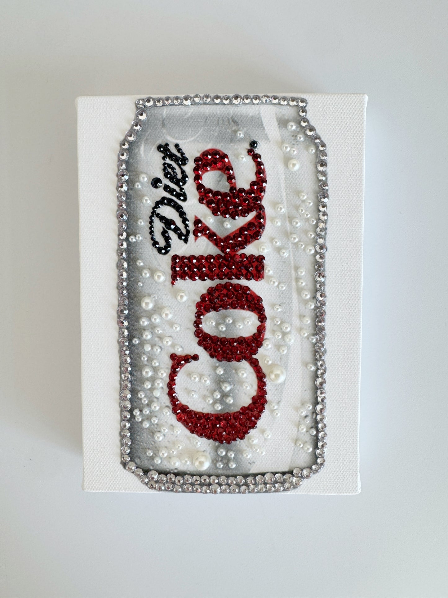 Bedazzled Diet Coke Canvas Craft