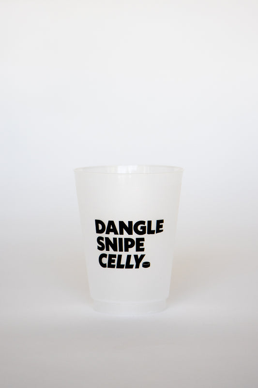 Dangle, Snipe, Celly - Hockey Themed Frosted Cups