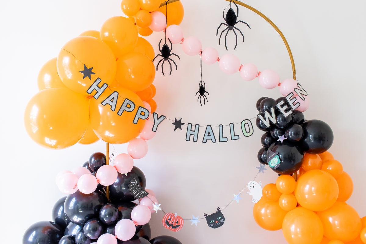 Spiders, Banners & Balloons Backdrop